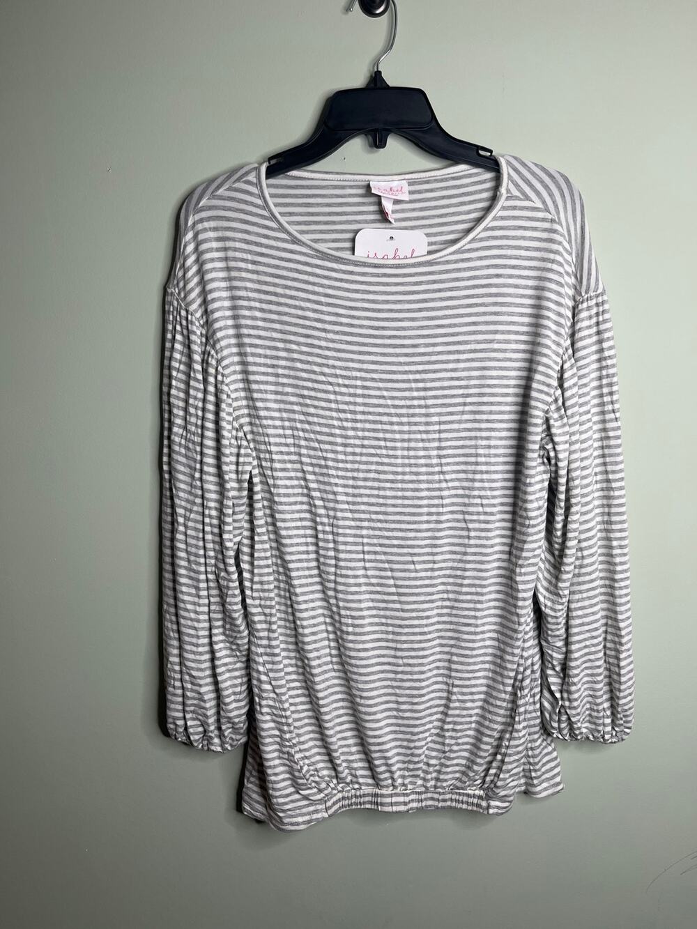 Isabel Maternity Striped Soft Tee Small